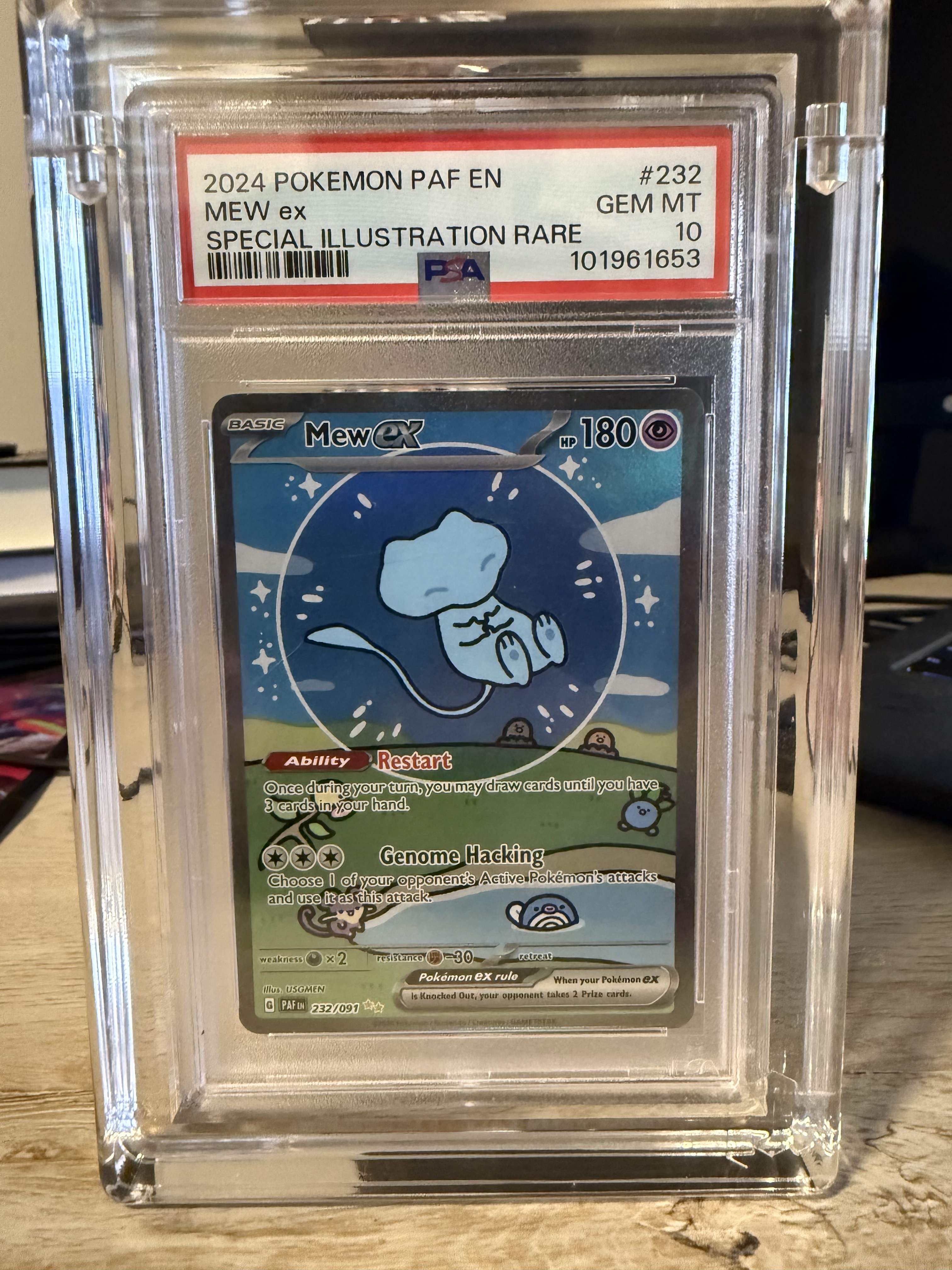 PSA 10 Mew ex Special Illustration Rare — Paldean Fates